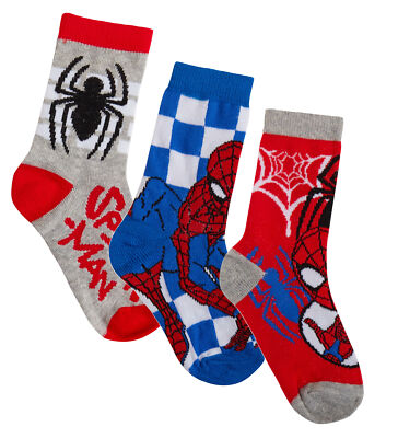 Jungen Spiderman 3er-Pack Socken Kinder Marvel Multipack Knöchelsocke für Kinder Superheld