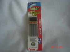 Vtg. SEALED 3 TUBES PENTEL SUPER HI-POLYMER LEAD .5mm 12 LEADS per TUBE JAPAN