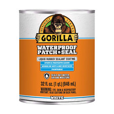 Gorilla Waterproof Patch  Seal Liquid, White, 32 Ounces, Pack of 1 