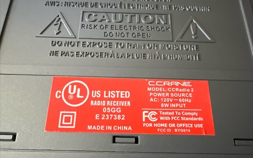C.Crane Model CCRadio2 AM/FM / HAM/ WX Portable Radio Twin Coil Ferrite - Picture 8 of 8