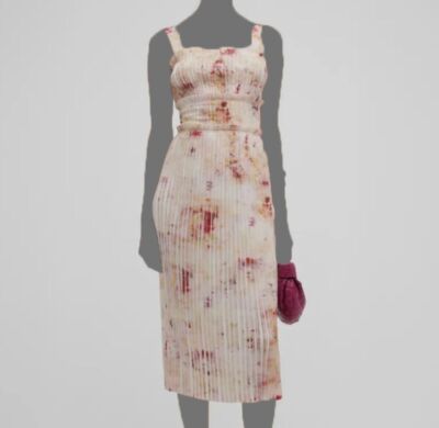$1695 Jason Wu Women's Pink Ombre Pleated Square-Neck Midi Dress Size 8 |  eBay