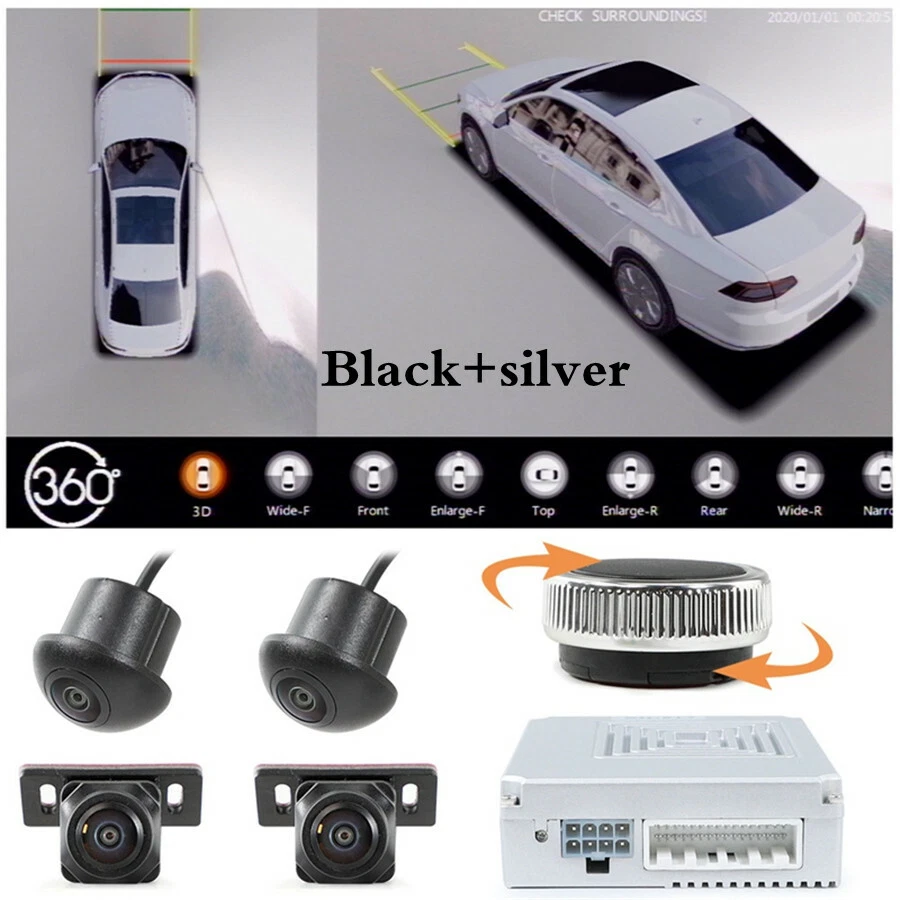 3D HD Panoramic Camera 360 Degree Car SVM Bird Eye Surround View