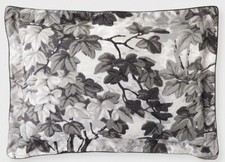 Image of Zoffany Richmond Park Pillow Sham 400 Thread Egyptian Cotton Charcoal Grey King