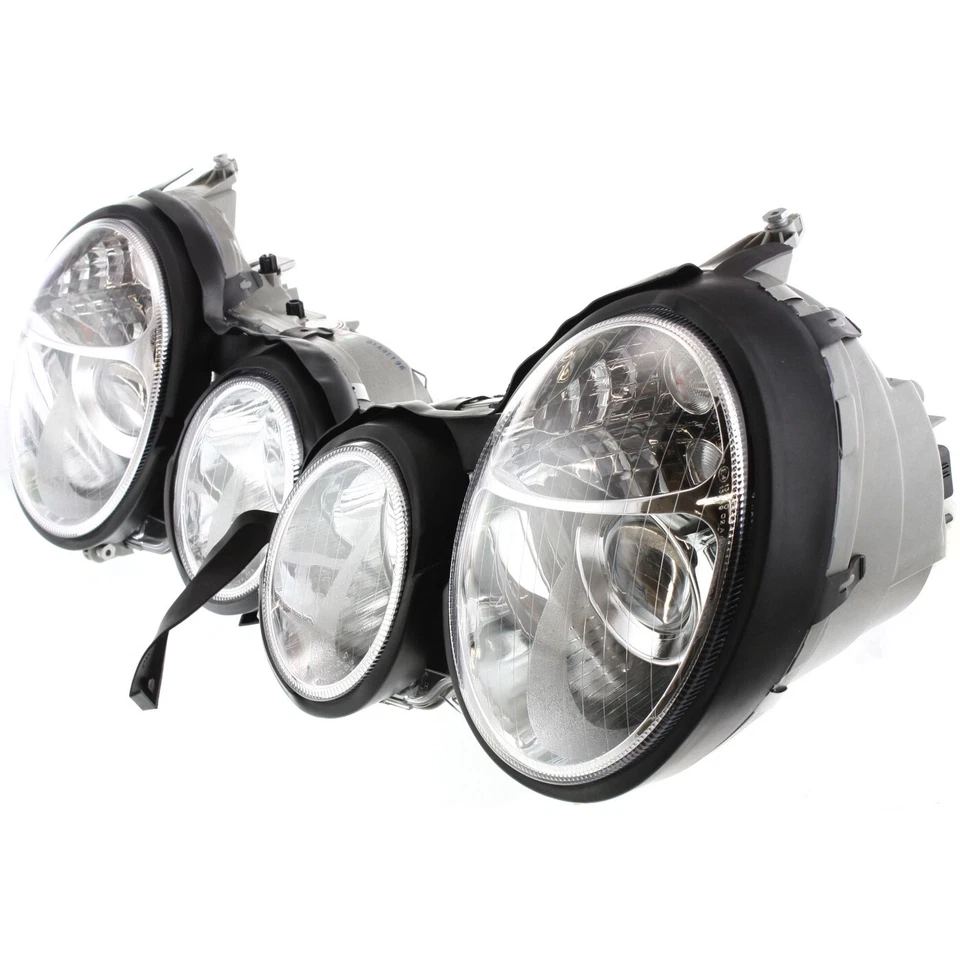 JC Whitney BZ9699PHL Headlights Set of 2 pc for 96-99 Mercedes Benz E300 Base Foto 3 de 4