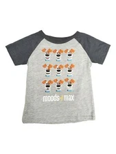 Secret Life of Pets Toddler Boys Gray Short Sleeve Max Puppy Dog Tee Shirt