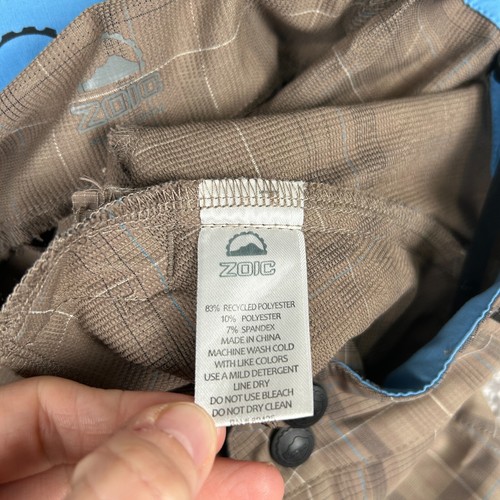 Zoic Cycling Shorts Men S (30x11) Brown Plaid Adjustable Waist Zip Pockets Cargo - 第 10/17 張圖片