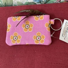 Longaberger RARE HOMESTEAD EXCLUSIVE TRULY ZIP COIN CASE W/SILVER KEY RING NEW