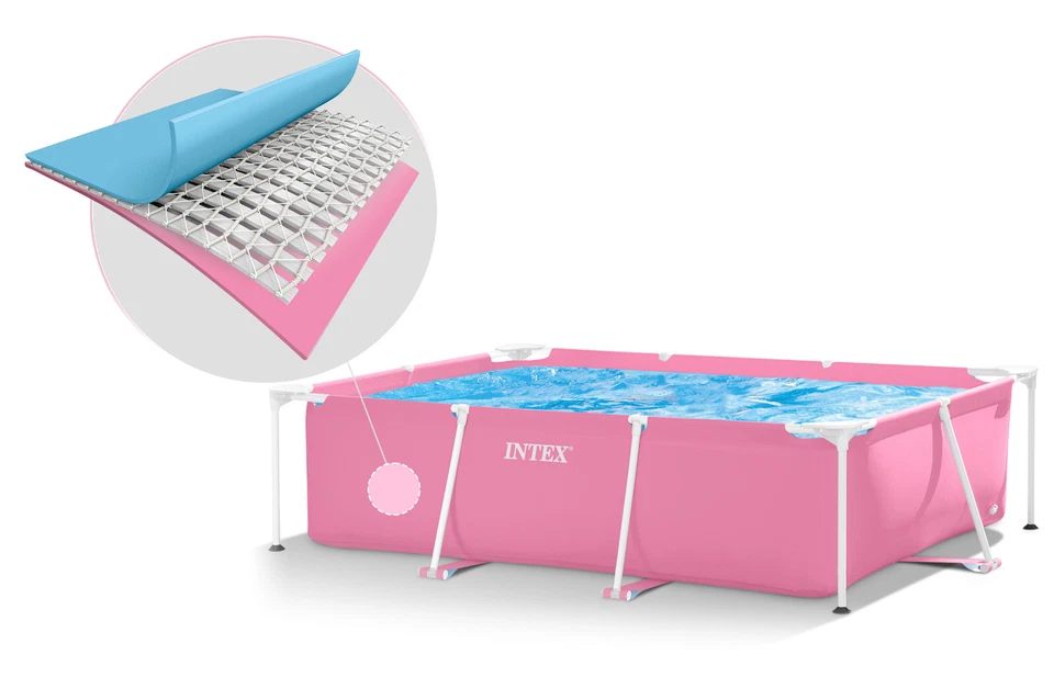 INTEX 2 in 1 Frame Pool Swimming Pool Gartenpool Schwimmbecken 220 x 150 x 60 cm - Bild 4 von 4