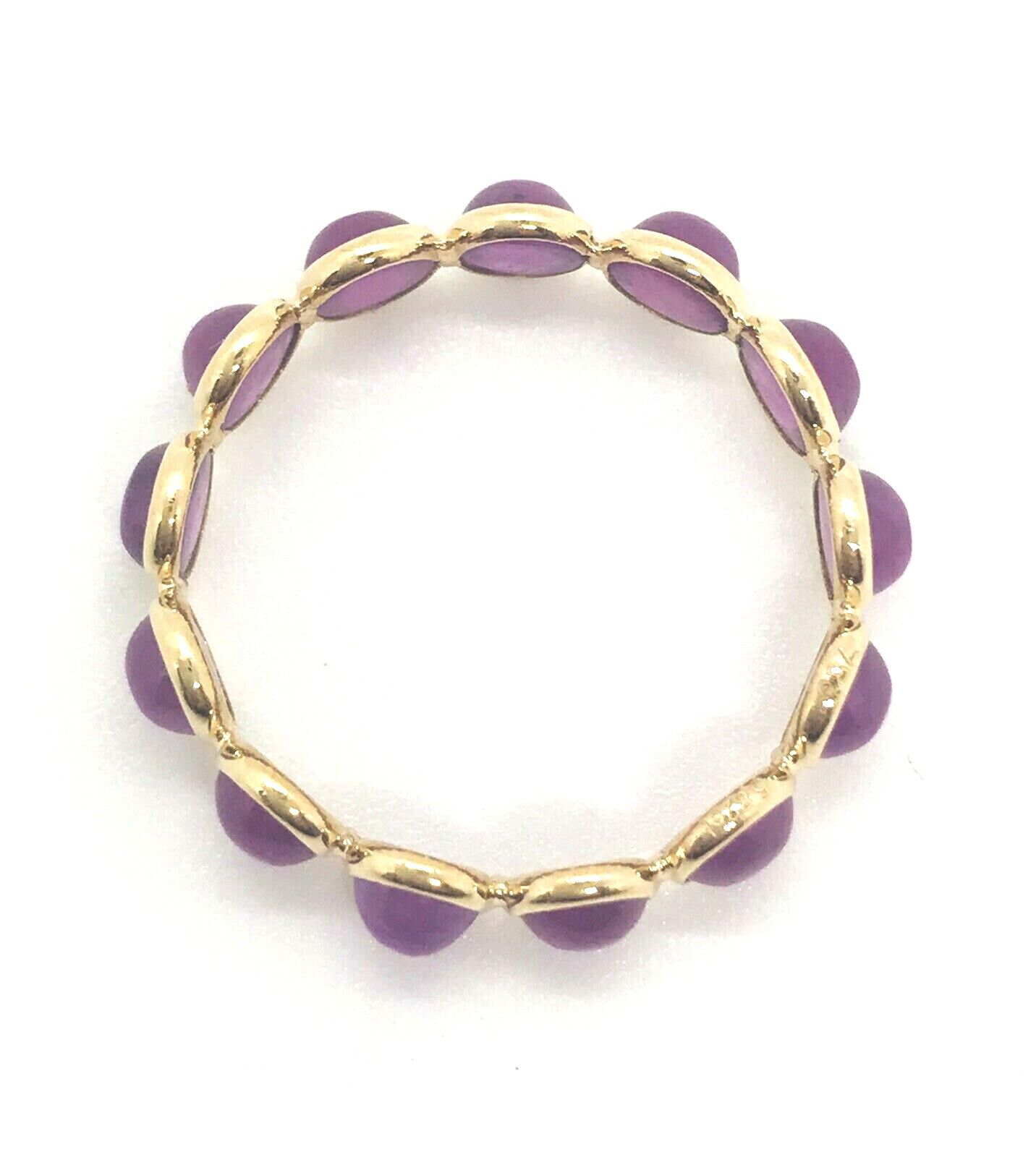 Ruby 18k Yellow Gold Eternity Stackable Wedding B… - image 6