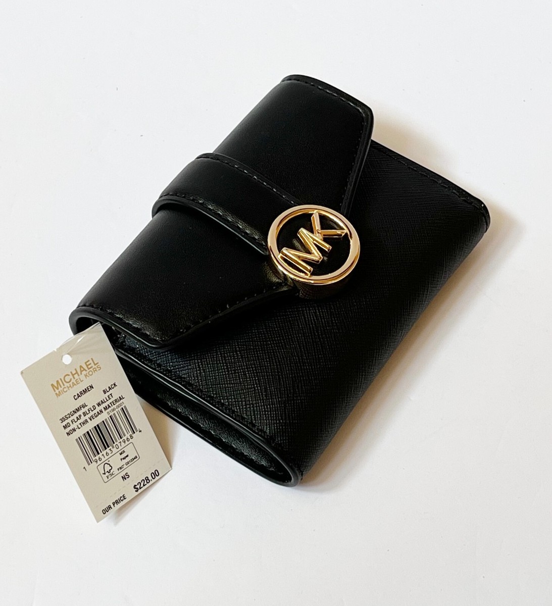 MICHAEL KORS CARMEN MEDIUM FLAP BIFOLD WALLET | eBay