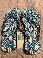 Vera Bradley Women's Summer  Flip Flops  Go Fish Medium New With Tags