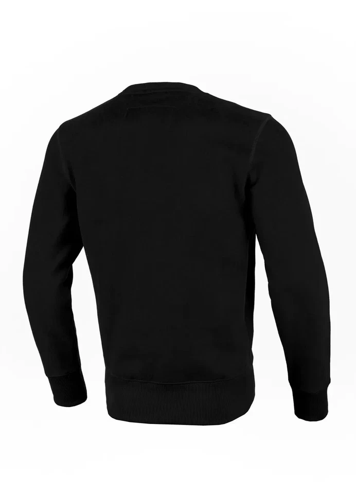 Sweat-shirt à col rond pour hommes PitBull HILLTOP en coton noir - Photo 2/4