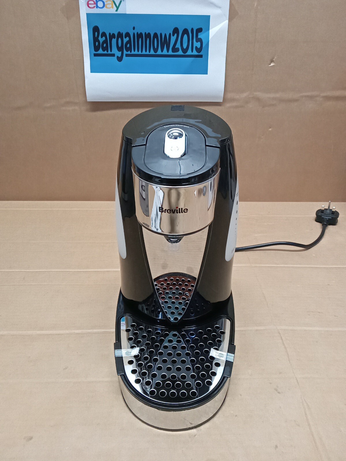 BREVILLE Hot Cup Energy Saving Dispenser Kettle Black Fast Boil VKJ142