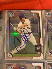 CARL WISE AUTOGRAPHED SIGNED 2015 BOWMAN CHROME REFRACTOR CARD TORONTO BLUE JAYS