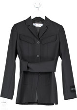 Off White Black Toybox Belted Jacket Uk S