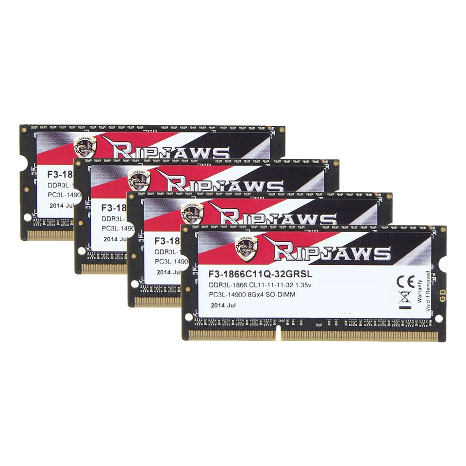 G.SKILL Ripjaws 32GB 16GB 8GB DDR3L 1.35V 1866MHz PC3L-14900S Laptop Memory RAM - Image 3 of 4