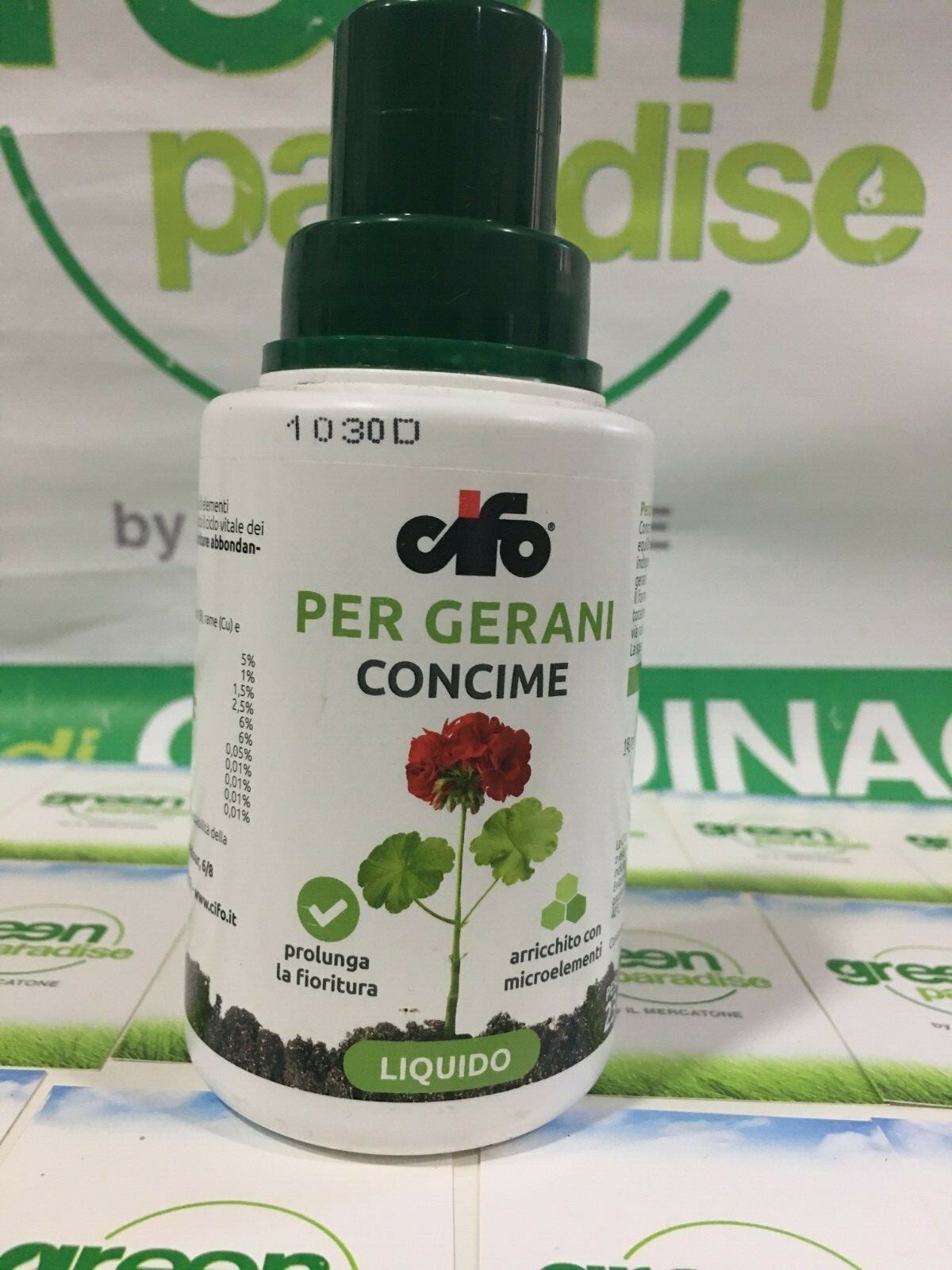 CONCIME LIQUIDO GERANI 200ML FERTILIZZANTE NUTRIMENTO PIANTE E FIORI PELARGONIUM
