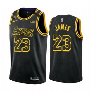 black lebron james lakers jersey