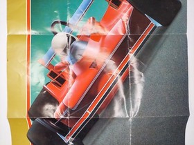 Super Sprint Tengen Nintendo NES Atari 1986 Fold Out Poster 14 1/4" x 19 1/2"