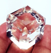 Trasparente Topazio Bianco Cubo 110 A 120 KT Loose Gemma Certificato R610