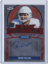 2021 Sage Hit Draft High Peak Performance ZAVEN COLLINS AUTO Autograph RC Rookie