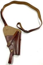 WWII US .38 PISTOL M3 SHOULDER HOLSTER- RUSSET BROWN