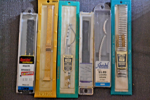 NEW NOS Vintage Lot of 6 Ladies Women's Watch Bands Spiedal Regal Pride