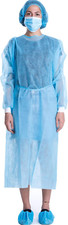 Disposable Isolation Gown Polypropylene Lab Gowns Knit Cuff Long Sleeve 15 Pack