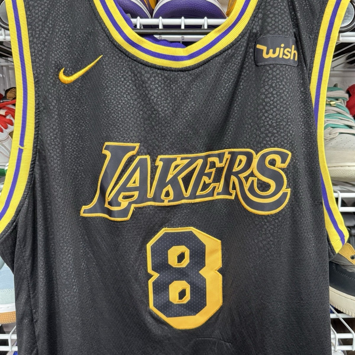 Nike Kobe Bryant #8 & #24 Black Mamba Los Angeles Lakers Wish