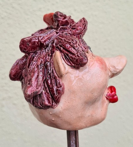 Unikat aus Ton, Skulptur, Zaunhocker, Gartendeko, Handarbeit, Geschenkartikel - Bild 7 von 10