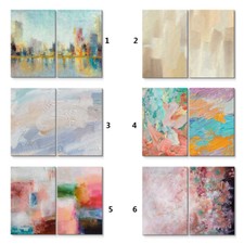 Colorful Minimalist Abstract Canvas Wall Art Framed Art Print