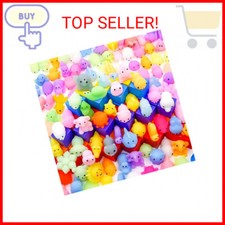 100 Pcs Kawaii Squishies, Mochi Squishy Toys for Kids Party Favors, Mini Sensory