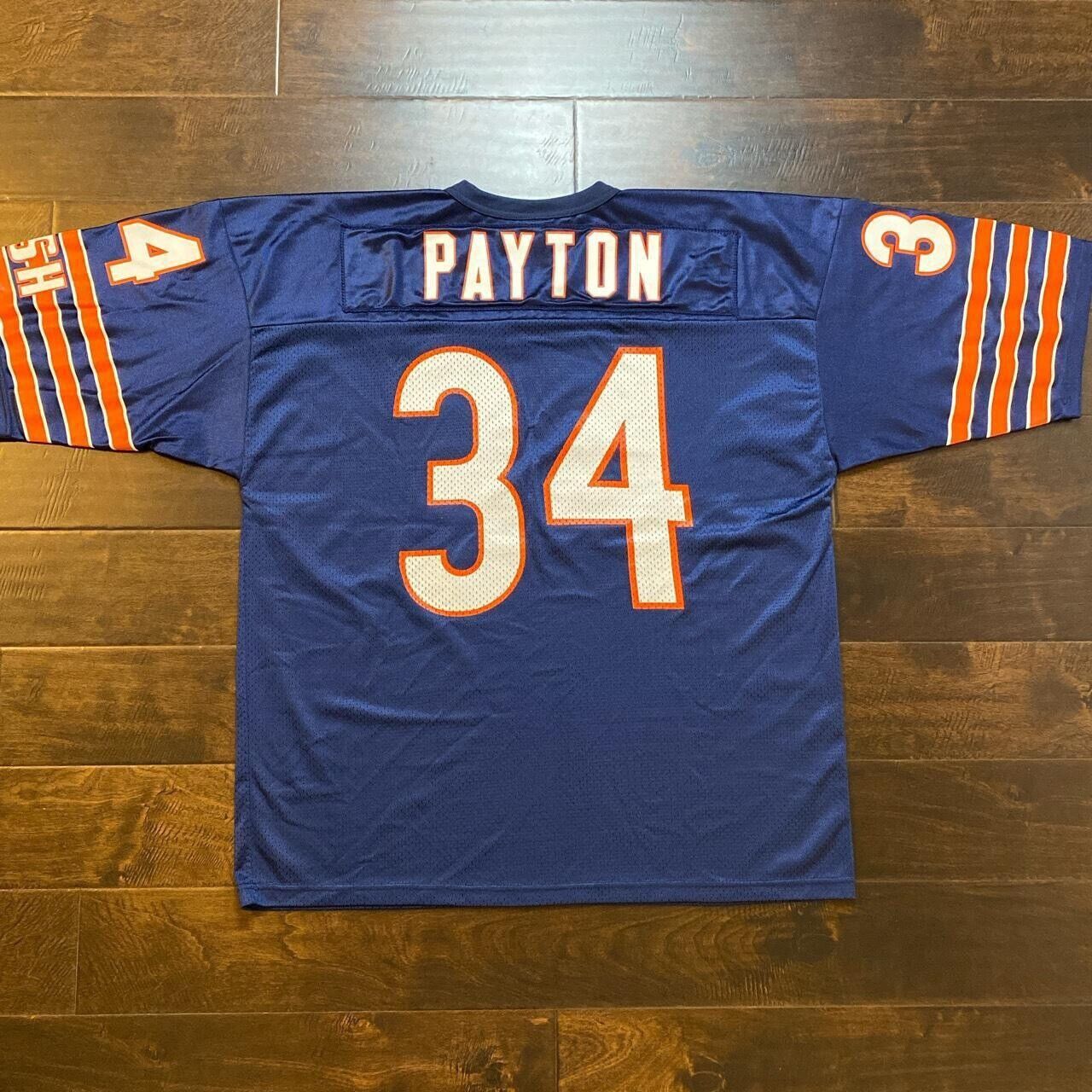 VTG Walter Payton #34 Chicago Bears WILSON Nylon Navy Jersey SZ XXL - Picture 3 of 3