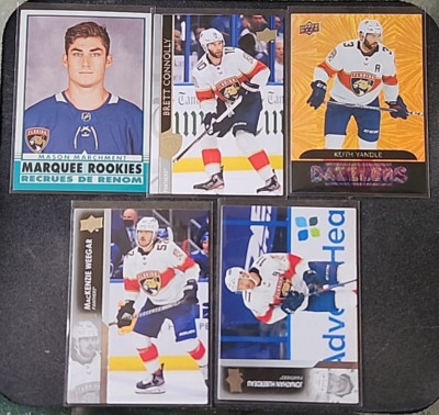 FLORIDA PANTHERS 5-CARD LOT 2020-22 Upper Deck MARCHMENT (RC)/CONNOLLY/HUBER...