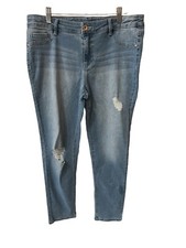 Members Mark Girls Favorite Denim Jeans Distressed Light Blue Size 16P