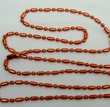 Pure COPPER Ball Chain  Bar + Ball Bead~ 3.2mm  w/ or w/o Connectors Made in USA