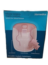 Homedics Bubble Bliss Deluxe FootSpa Invigorating Bubble Action RelaxesCare Pink