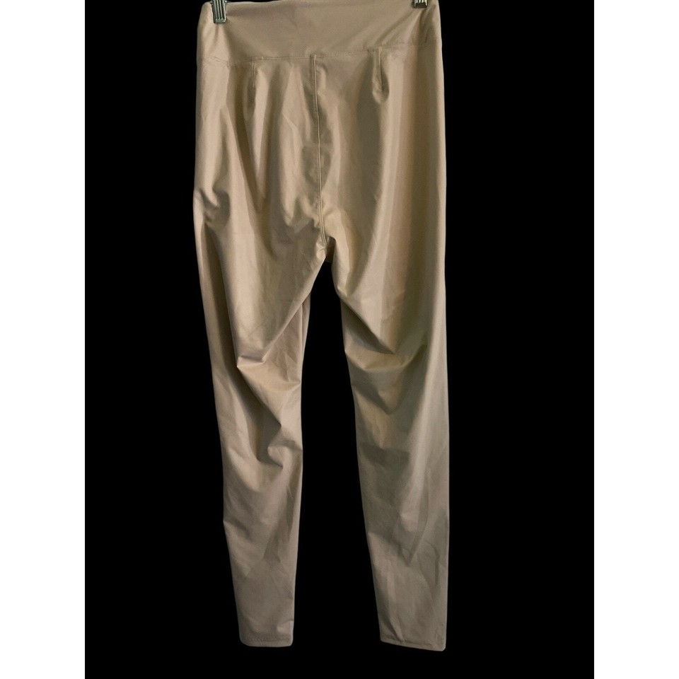 Offline by Aerie Real Luxe Women's size Large Ecru Faux Leather Leggins