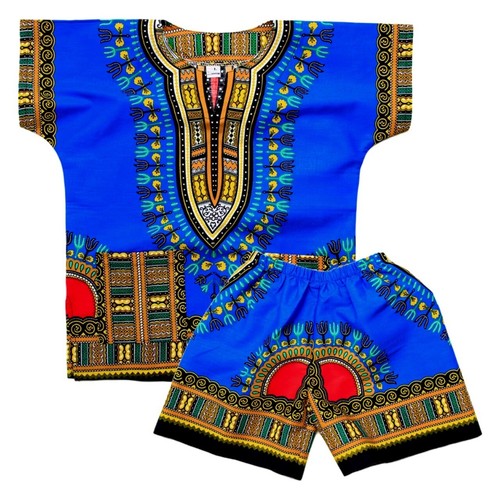 Best Quality Unisex Kids Dashiki Set 100% Cotton Variety Colors African Dashiki - Picture 8 of 13