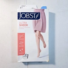 Jobst Ultra Sheer Black Medical Compression Stockings Size Small Knee CT 15-20mm