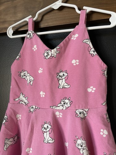 Disney Aristocats Marie Girls 4t Dress Pink Cat Dress Cotton Candy Threads - Picture 2 of 5