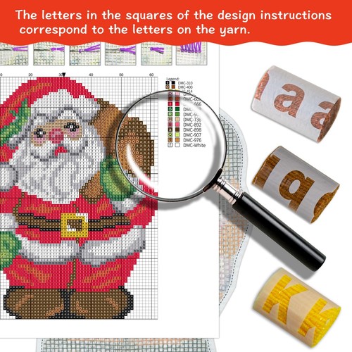Latch Hook Rug Kits, 3D Printed Canvas Christmas Santa Decor Crochet Tapis Ne... - Picture 3 of 8