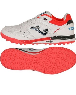  FußballSchuhe Joma Top Flex REBOUND 2532 Turf Echtes Leder Elite Weiße Koralle
