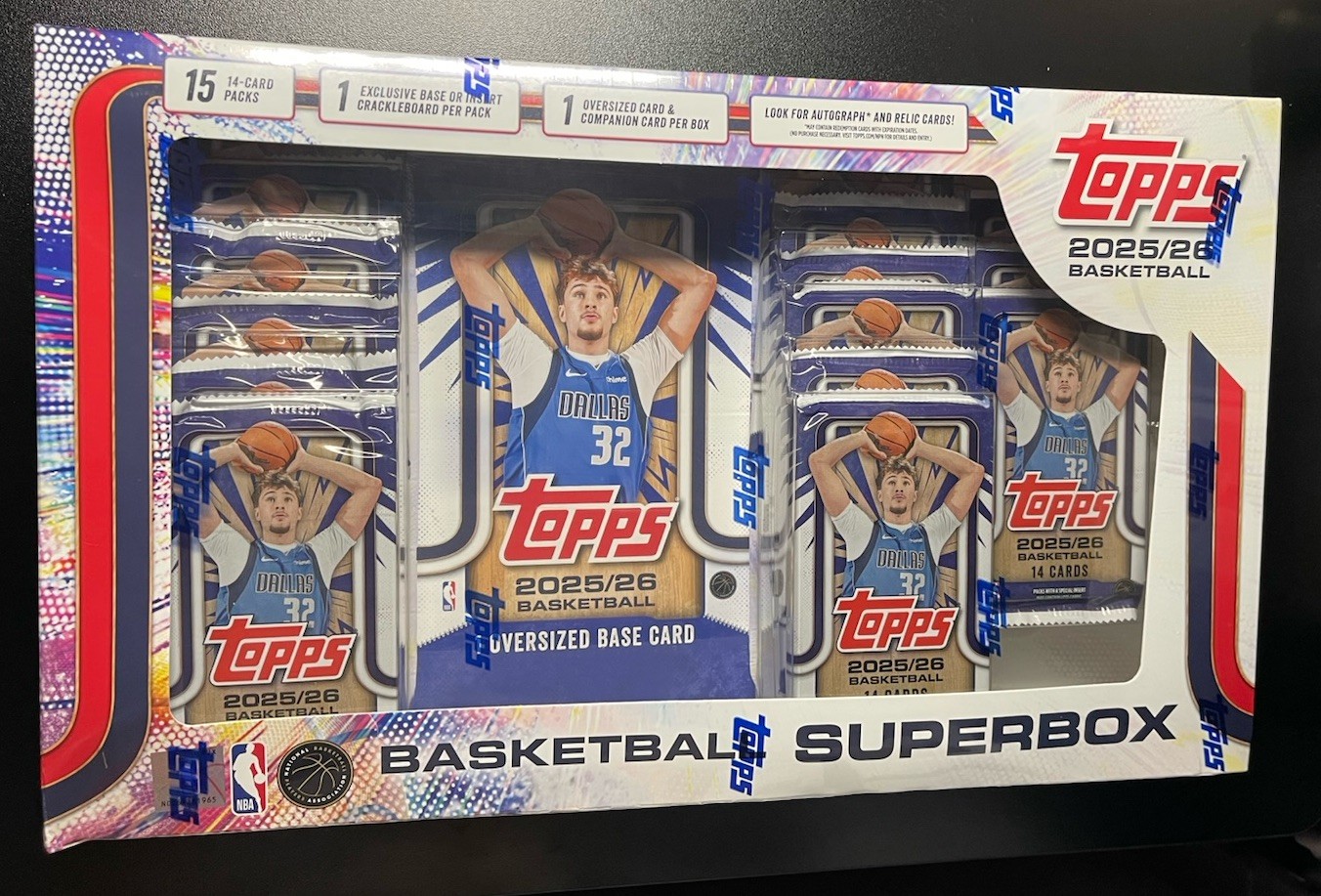2025-26 Topps NBA Basketball Super Box Exclusive – 15 Packs/Box