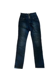 1955 Vintage Brand High-Waisted Wide Leg Denim 4 Button Size 5 Inseam 31  