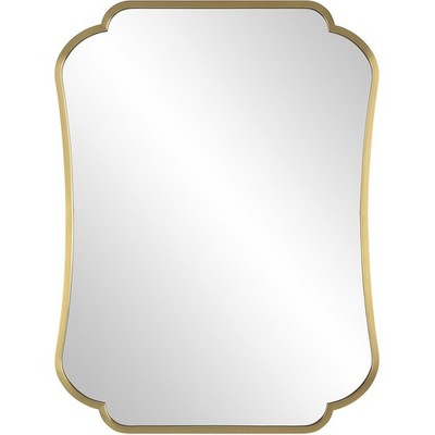 Uttermost 09904 Athena 32 X 24 inch Brushed Brass Mirror