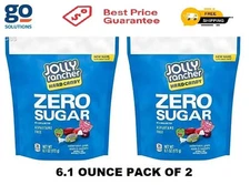 JOLLY RANCHER Zero Sugar Assorted Fruit Flavored Hard Candy Bag, 6.1 oz (Pack 2)