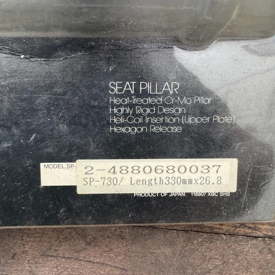 复古禧玛诺 Deore XT 座杆 SP-730 26.8 毫米 330 90 年代 MTB 日本制造 Cr-Mo — 第 3/4 张图片