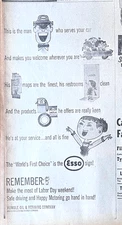 Large 1961 newspaper ad for Esso - Make the most of Labor Day, safe driving