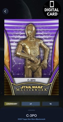 50cc C-3PO Chrome Purple - Masterwork 25 Topps Star Wars Card Trader